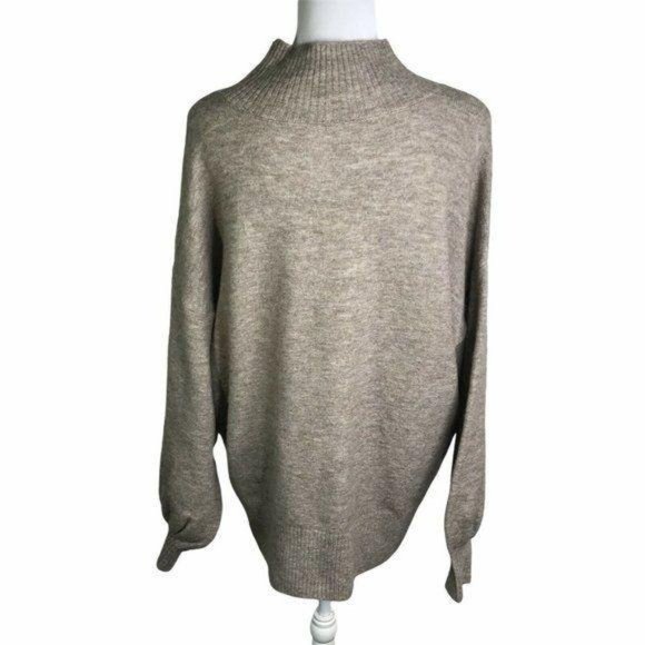 Vince Camuto Cabin Long Mutton Sleeve Mock Sweater - Picture 9 of 12